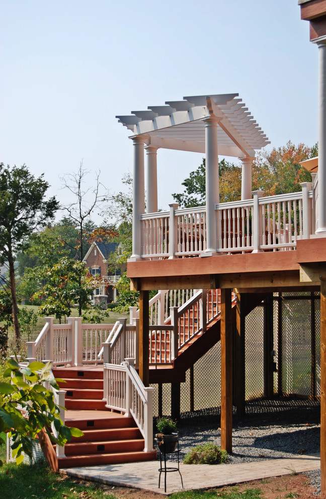 Pergolas on Decks Deck Tropical with Column Deck Stairs Terrace