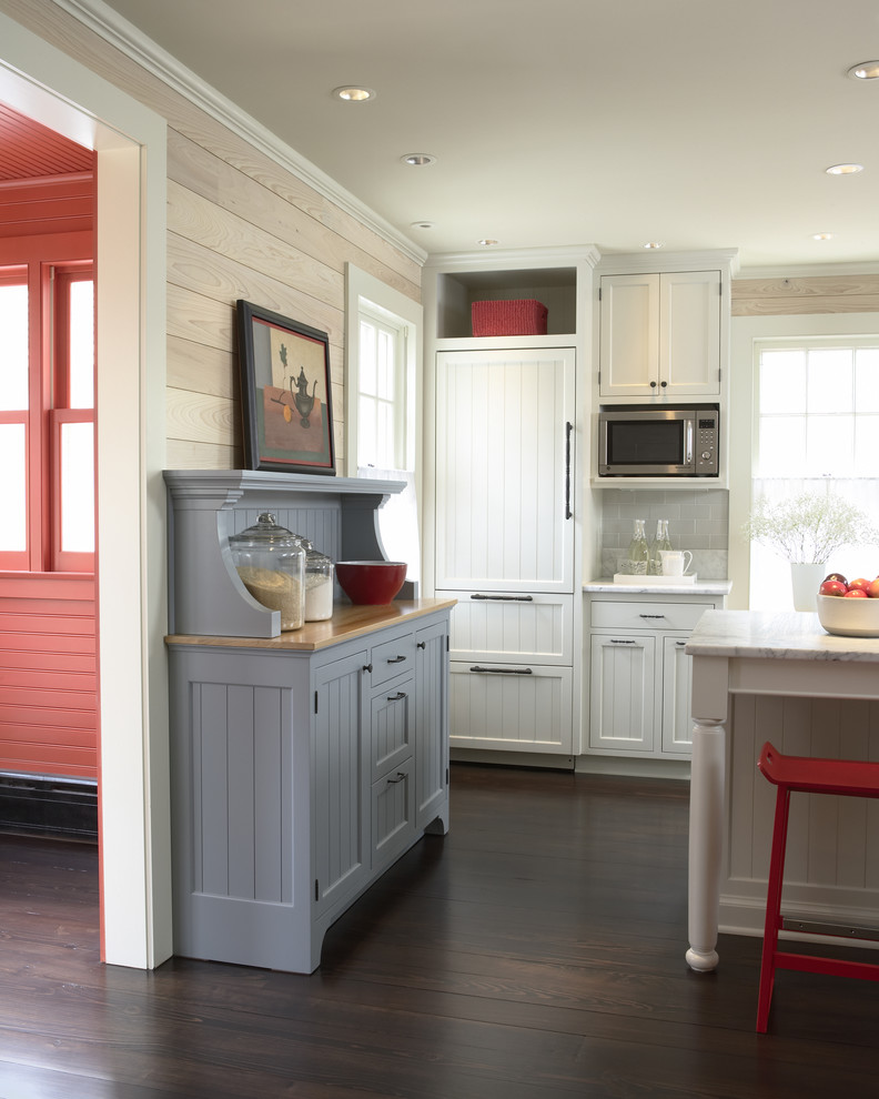Pickled Wood Floors Kitchen Traditional with Blue Cabinet Farmhouse Kitchen