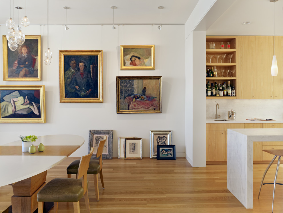 Picture Hanging Systems Dining Room Contemporary with Accent Lighting Art Bar