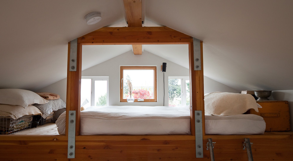 Pictures of Loft Beds Bedroom Eclectic with Knotty Pine Loft Bed