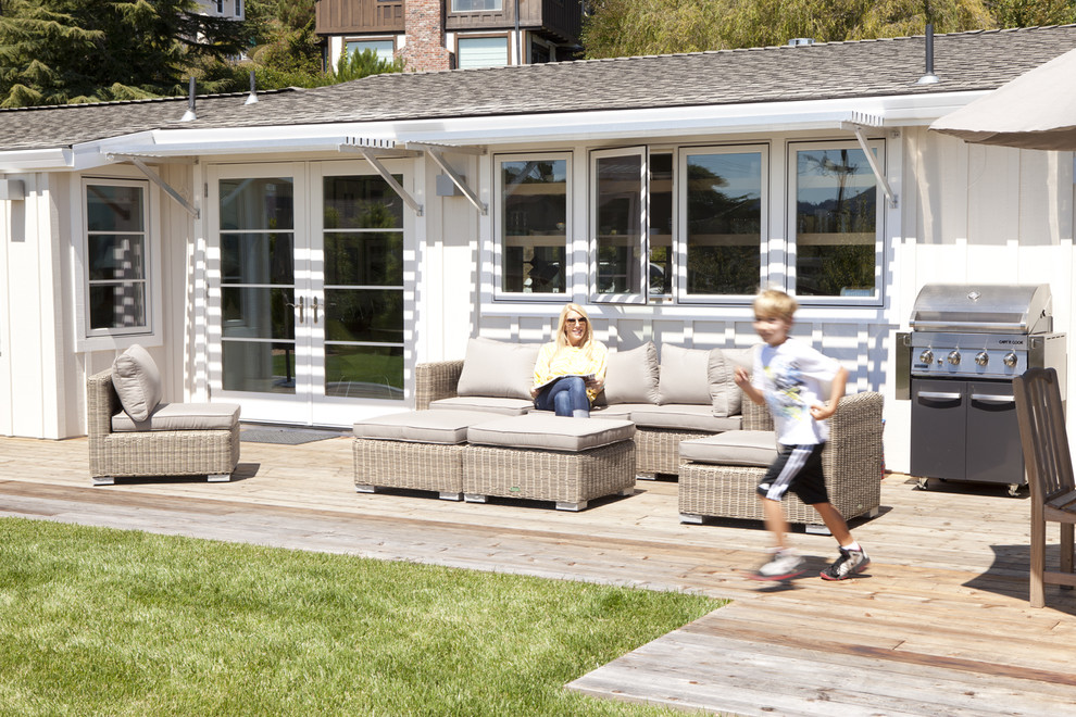 Pictures of Painted Decks Patio Contemporary with Awning Board and Batten