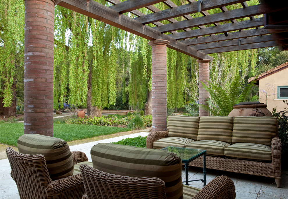 Pictures of Pergolas Patio Mediterranean with Brick Beams Brick Columns