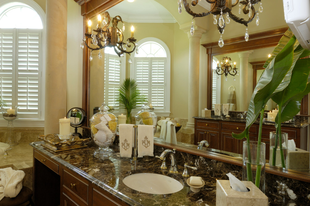 Pictures of Plantation Shutters Bathroom Mediterranean with Birds of Paradise Crystal