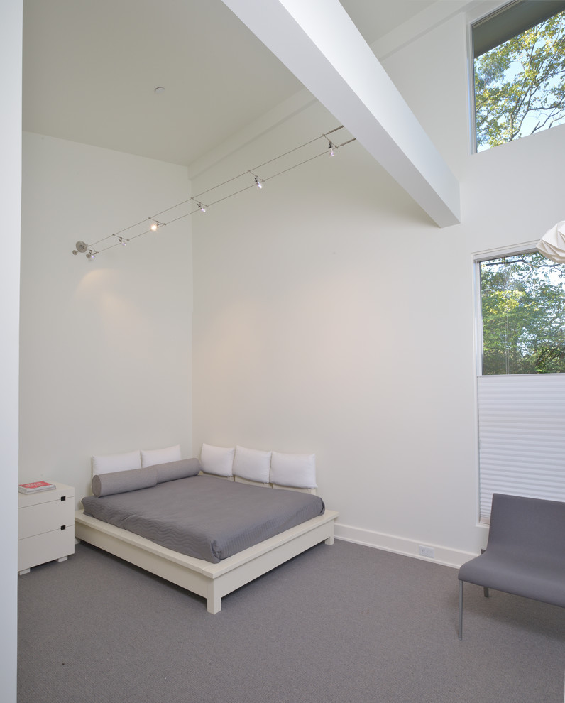 Platform Bed Ideas Bedroom Modern with Angled Ceiling Bed Cable