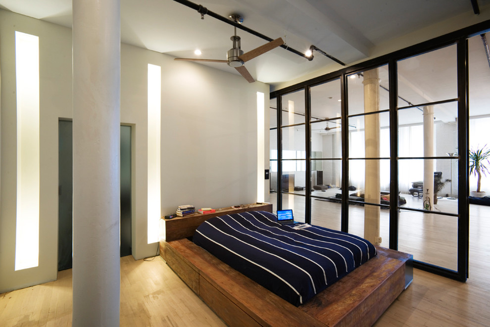 Platform Bed Ideas Bedroom Modern with Bedside Lamp Ceiling Fan
