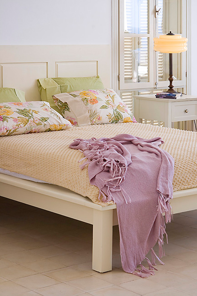 Platform Bed Ikea Bedroom Tropical with Bedside Table Floral Pillows