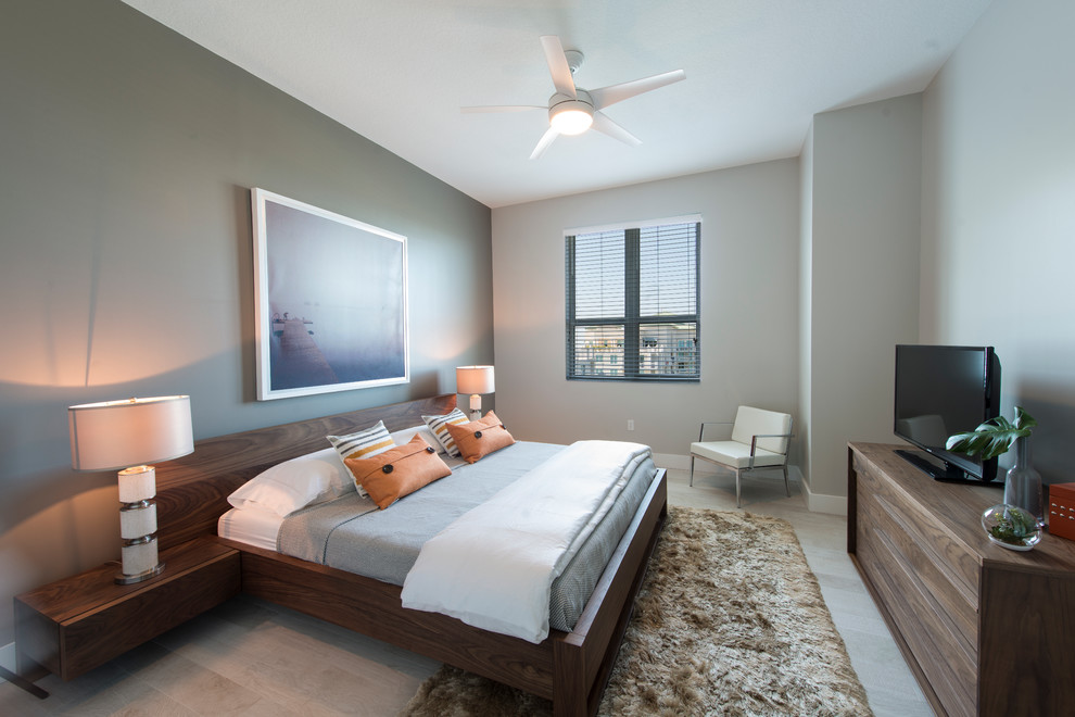 Platform Bed Nightstand Spaces Modern with Marilyn Walnut Platform Bed