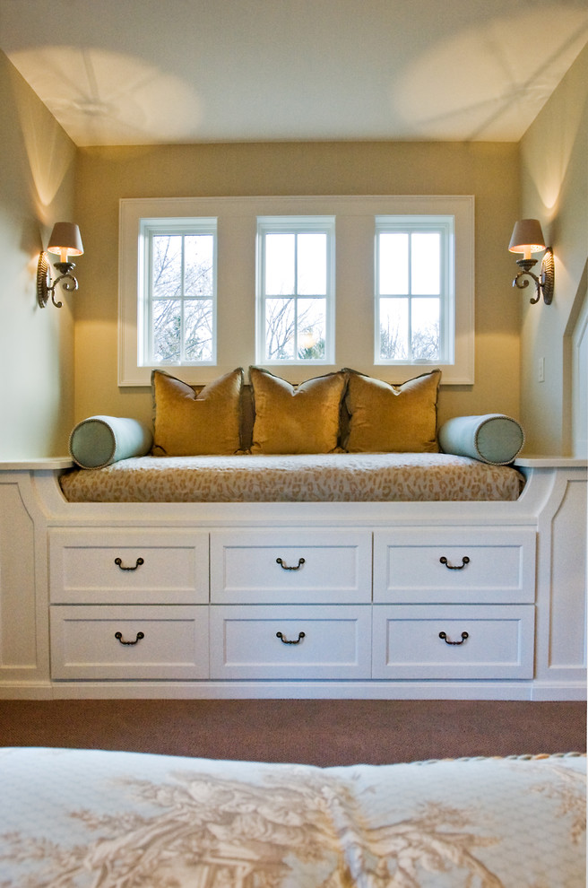 Platform Bed with Drawers Bedroom Traditional with None 