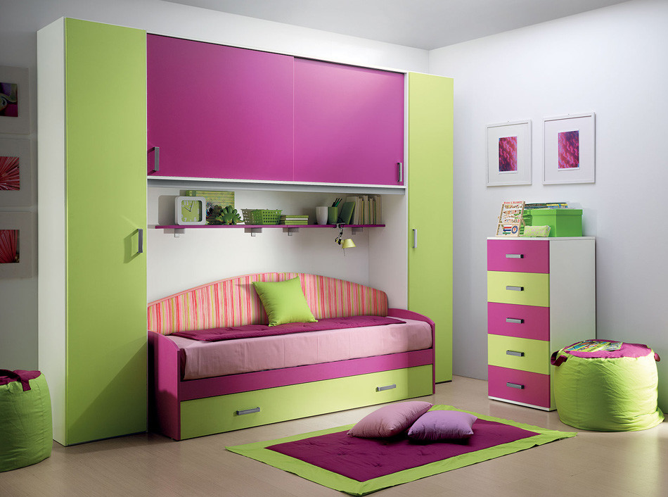 Platform Trundle Bed Kids Modern with Italian Kids Bedroom Furniture1