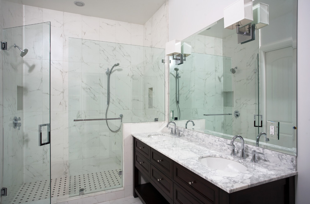 Playroom Flooring Ideas Bathroom Contemporary with Marble Master Bathroom Remodel