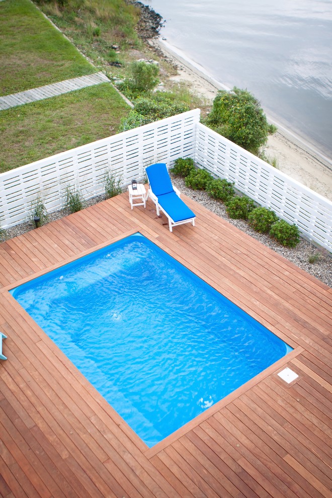 Plunge Pool Design Pool Traditional with Beach House Deck Fence