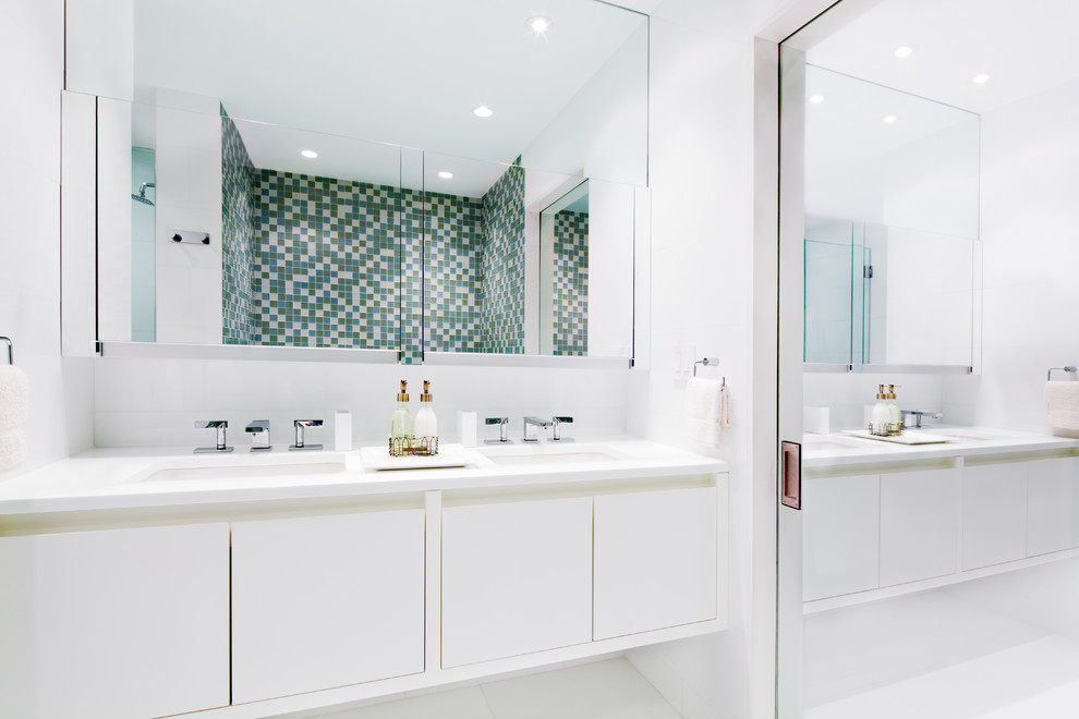 Pocket Door with Mirror Bathroom Contemporary with Bath Accessories Bathroom Mirror