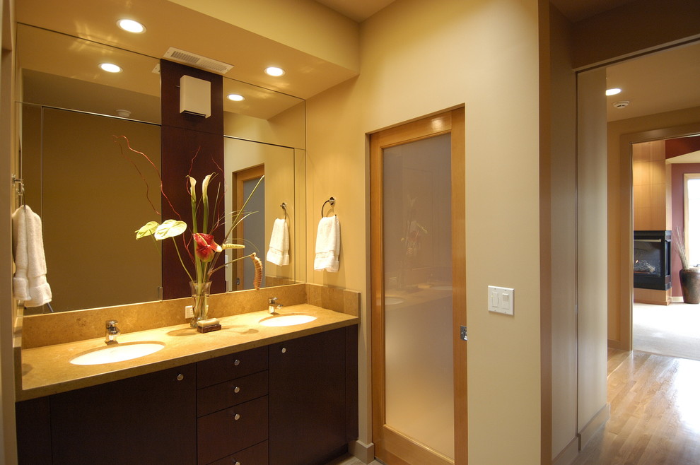 Pocket Doors with Glass Bathroom Contemporary with Bathroom Contemporary Dark Wood