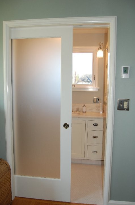 Pocket Doors with Glass Bathroom Traditional with 1 Ceramic Hex Historically1