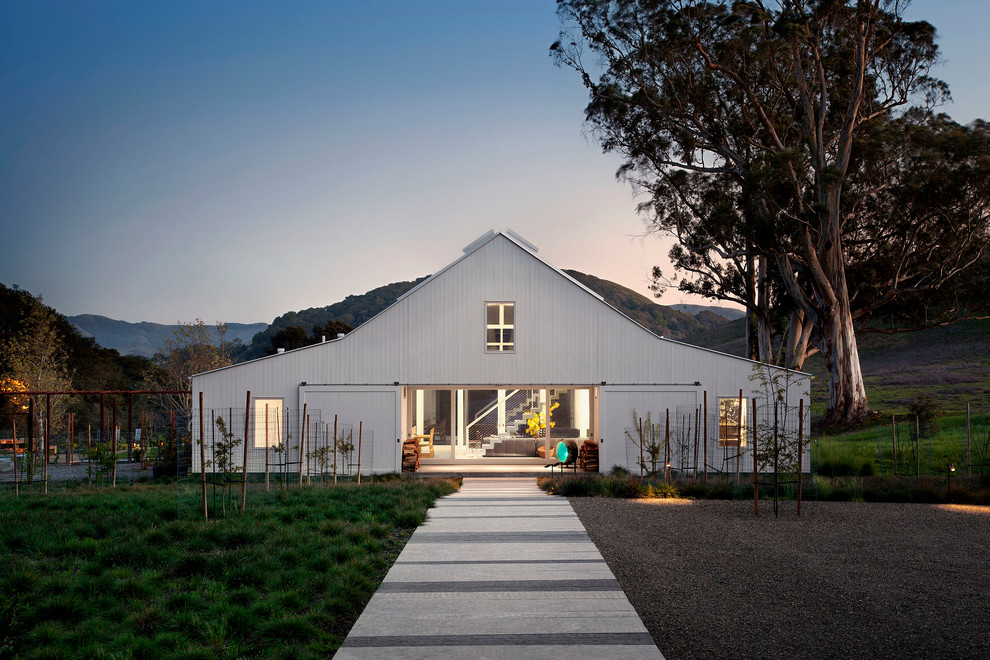 Pole Barn House Designs Exterior Farmhouse with Grasses Gravel Indoor Outdoor