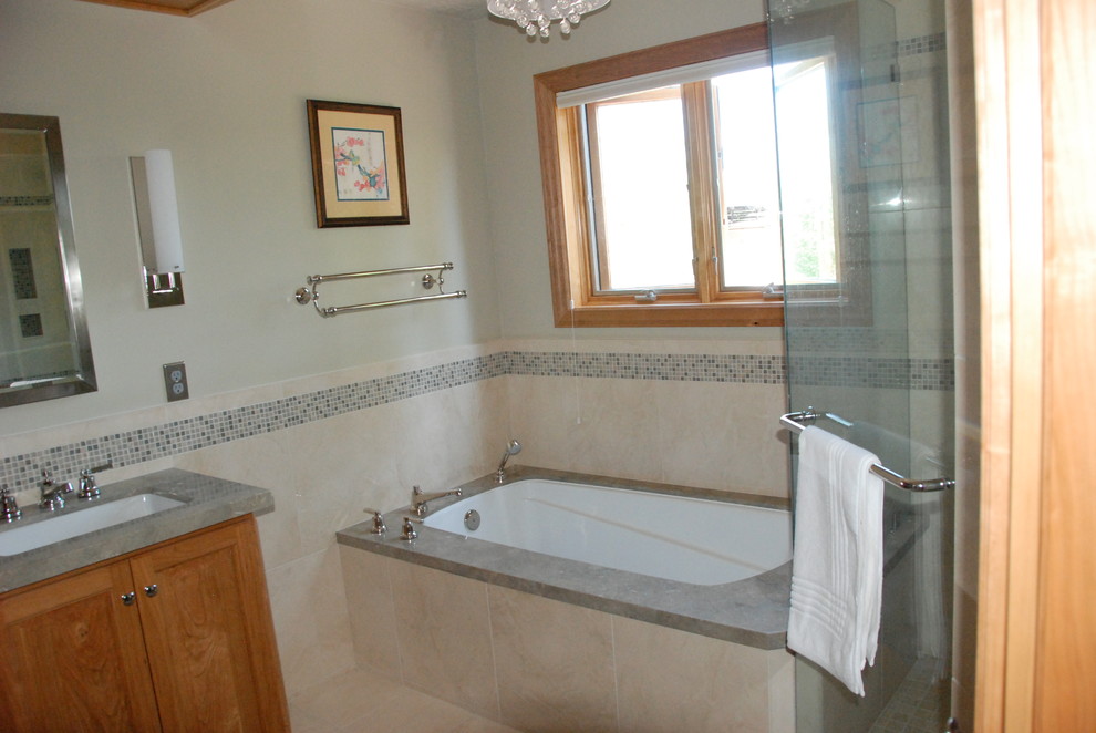 Polished Nickel Mirror Bathroom Traditional with Chandelier Cherry Cherry Cabinet2