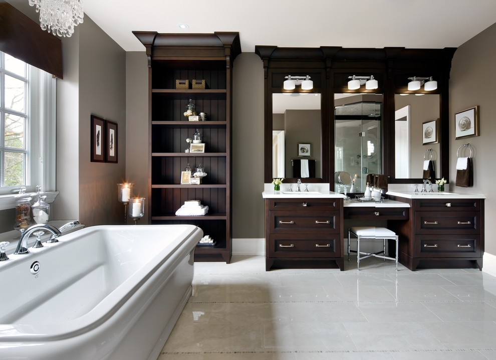 Polished Porcelain Tiles Bathroom Eclectic with Basement Tile Bathroom Tile