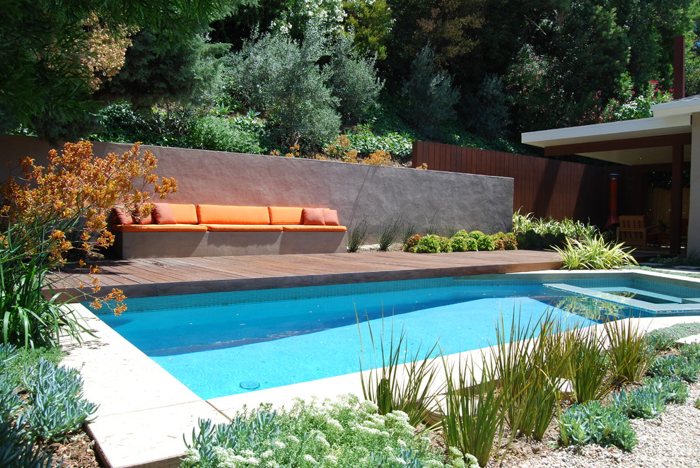 Pool Deck Ideas Pool Modern with Backyard Built in Built in Bench1