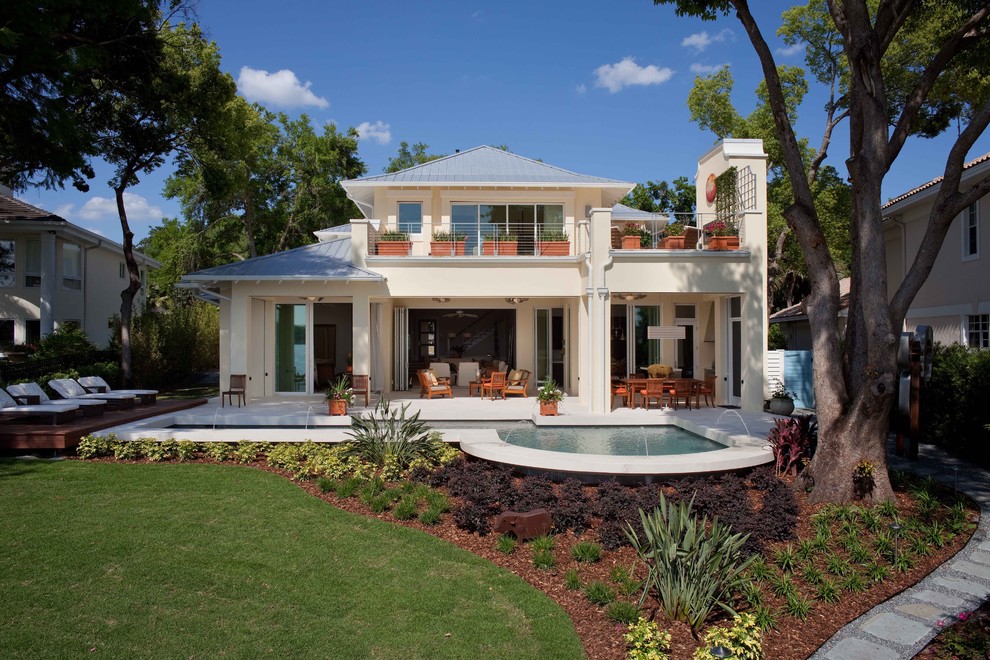 Pool Designs with Slides Exterior Tropical with Backyard Backyard Retreat Balcony