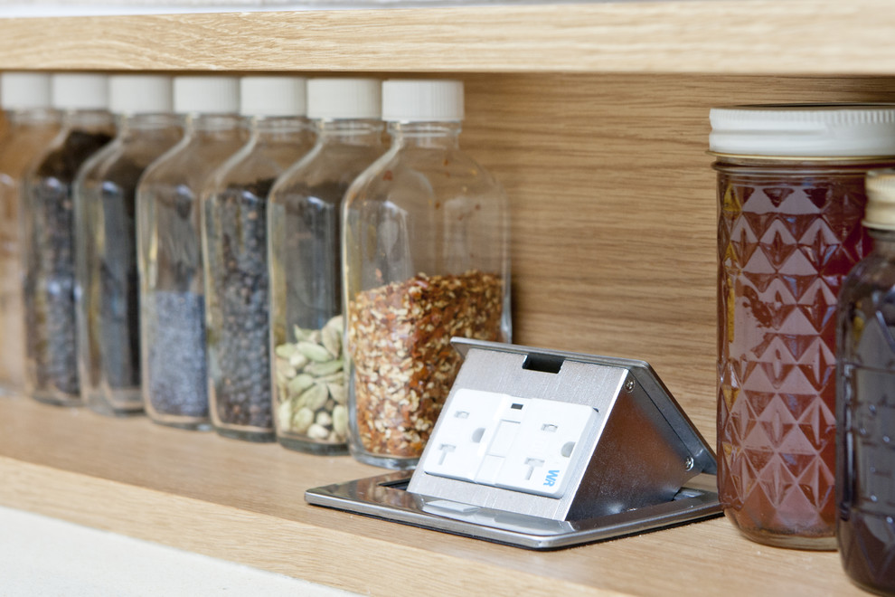 Pop Up Electrical Outlet Kitchen Contemporary with None 