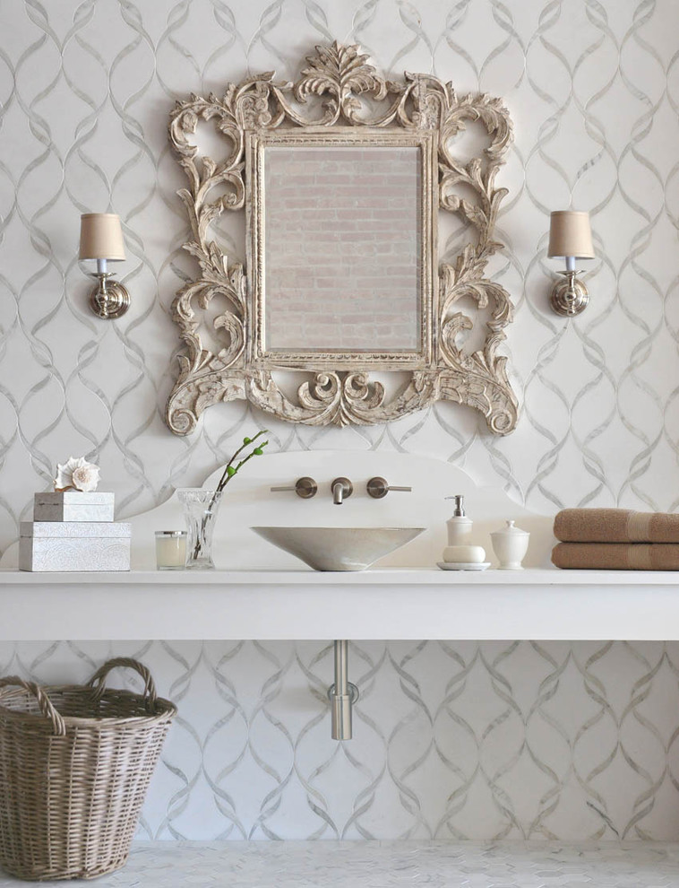 Porcelain Shower Tile Bathroom Contemporary with None 