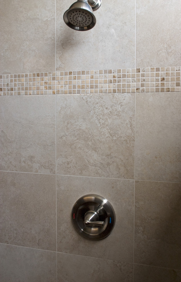 Porcelain Shower Tile Spaces Traditional with Alabaster Alabaster Tile Bathroom