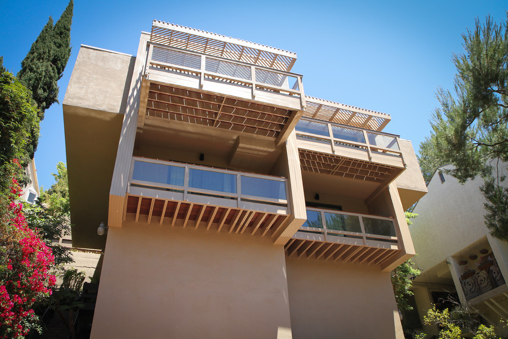 Porch Railing Designs Exterior Contemporary with Balcony Balcony Beverly Hills