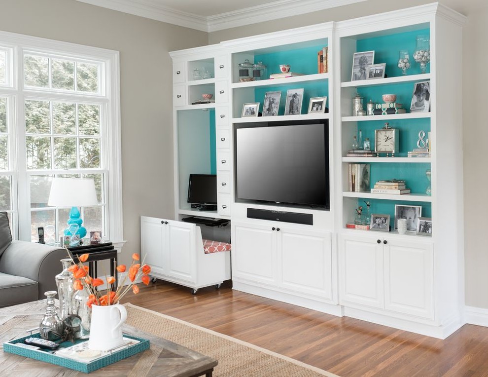 Portable Computer Desk Family Room Contemporary with Built in Bookcase Built in Bookshelf