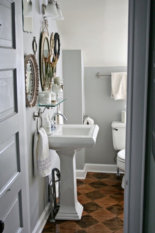 Powder Room Sinks Bathroom Traditional with Apothecary Jars Bathroom Storage1