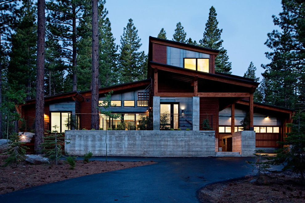 Prefab Kitchen Cabinets Exterior Contemporary with Concrete Column Concrete Wall