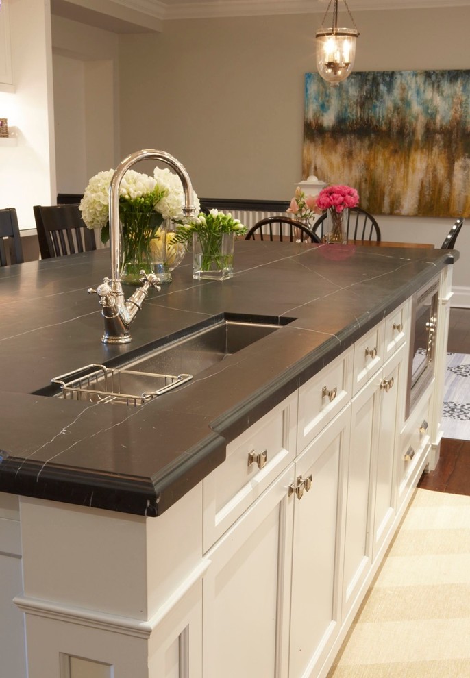 Prep Sink Size Kitchen Traditional with Bell Pendant Floral Arrangement