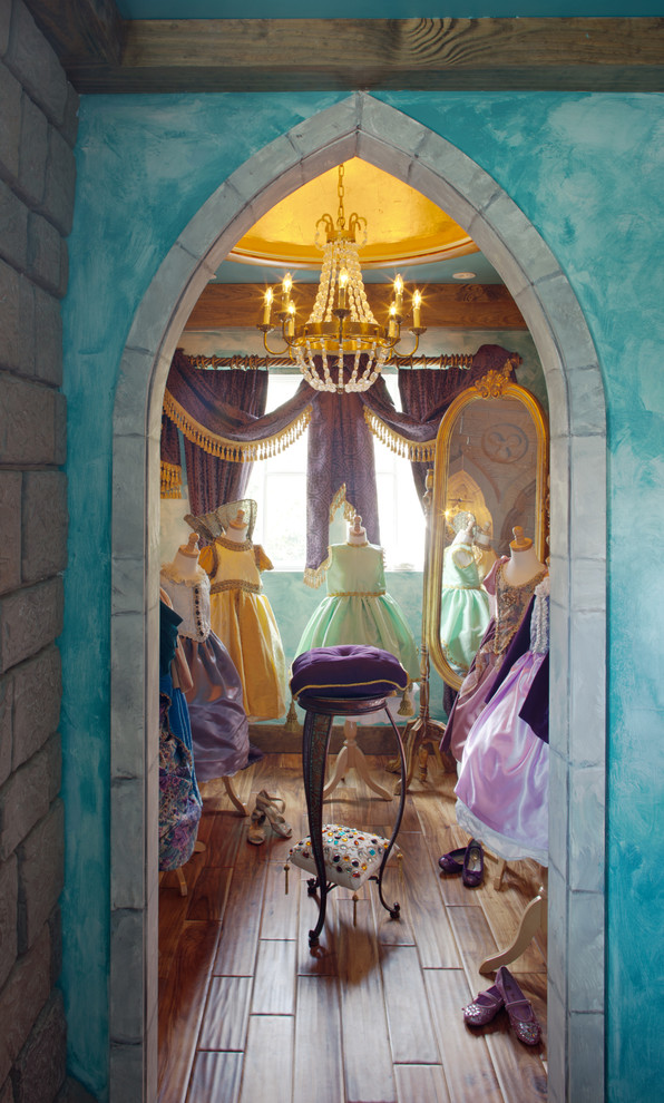 Princess Bedroom Ideas Kids Eclectic with Blue Wall Chandelier Dressed1