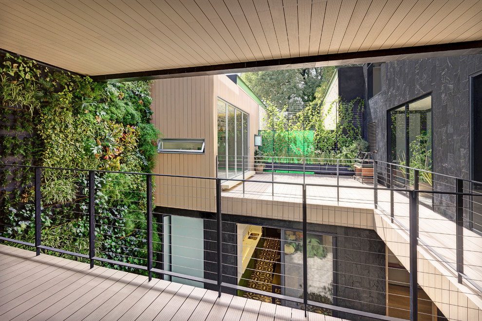 Privacy Deck Railing Deck Contemporary with Cable Rail Composite Decking