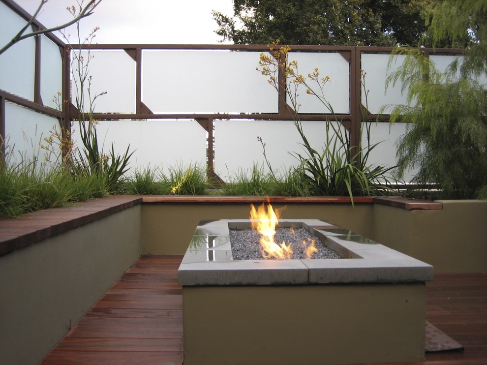 Privacy Fence Panels Landscape Contemporary with Built in Concrete Fencing