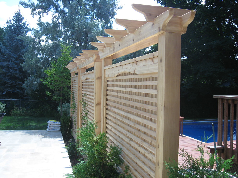 Privacy Fence Panels Landscape Traditional with Decking Fencing Forest Fence
