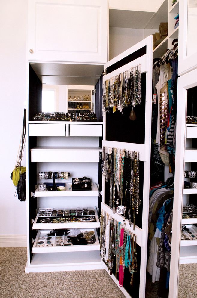 Professional Closet Organizer Closet Traditional with Bracelet Holder Cabinet Door
