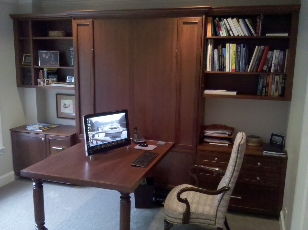 Pull Down Desk Home Office Traditional with None 
