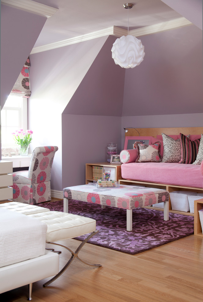 Purple Area Rugs Kids Traditional with Daybed Floral Fabric Floral