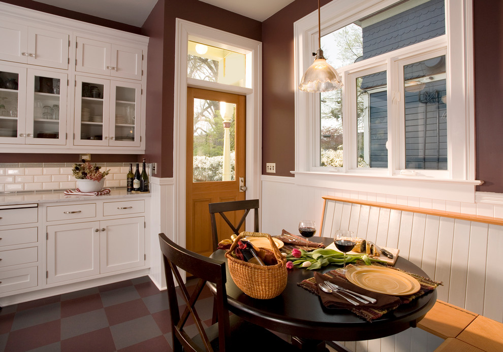 Push Button Light Switch Kitchen Contemporary with Banquette Bench Breakfast Nook