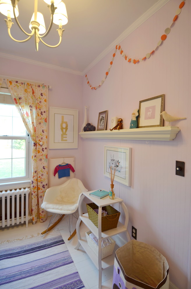 Push Button Light Switch Nursery Contemporary with Garland Girls Room Ledge