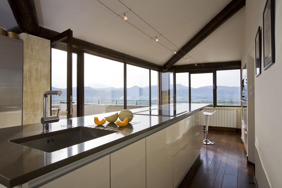 Quartz Countertops Colors Kitchen Mediterranean with Airy Breakfast Bar Cable