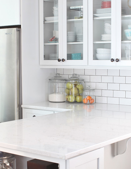 Quartz Countertops That Look Like Marble Spaces Traditional with None 