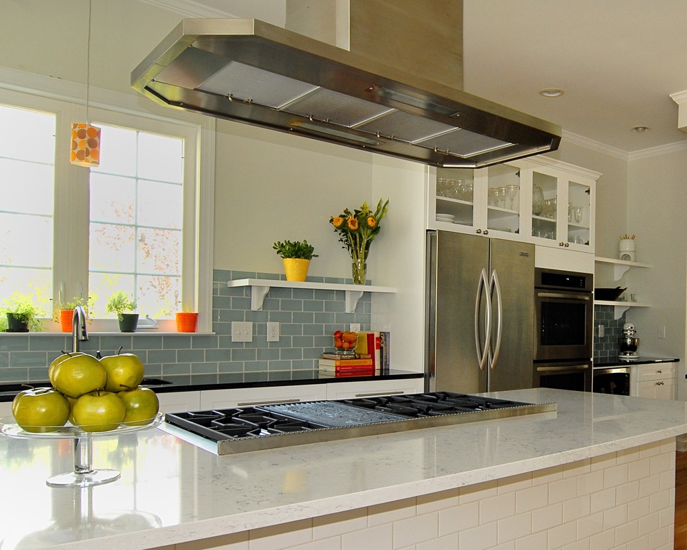 Quartz Dining Table Kitchen Transitional with Cambria Quartz Island Counter