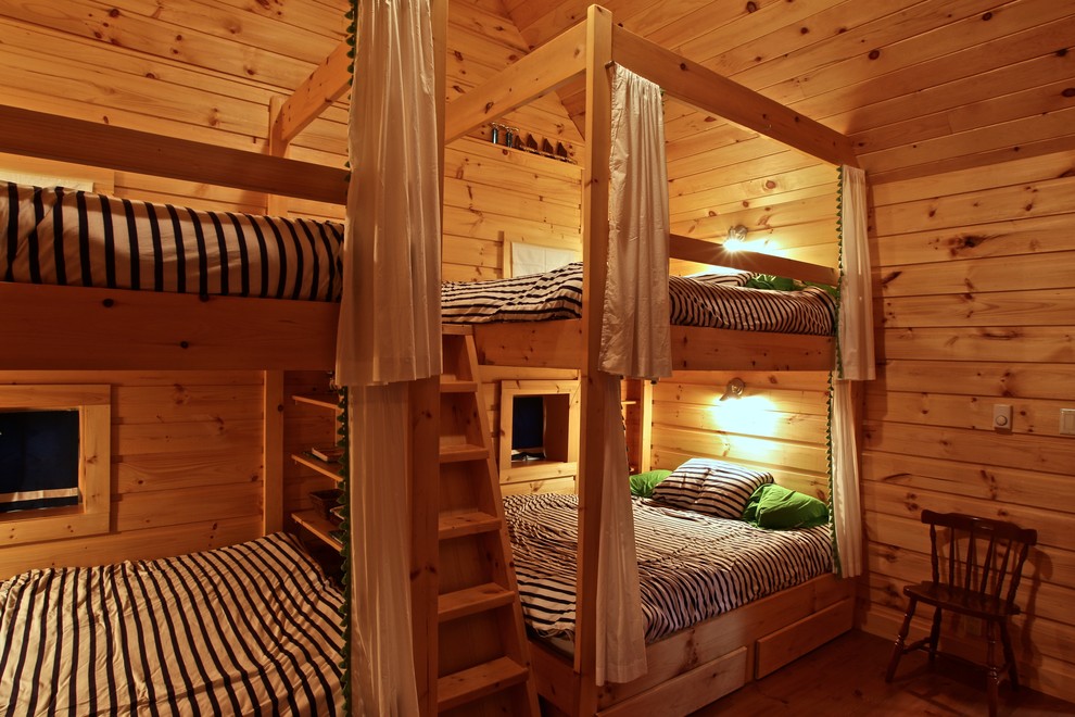 Queen Bunk Bed Bedroom Rustic with Bunk Beds Bunkie Cottage