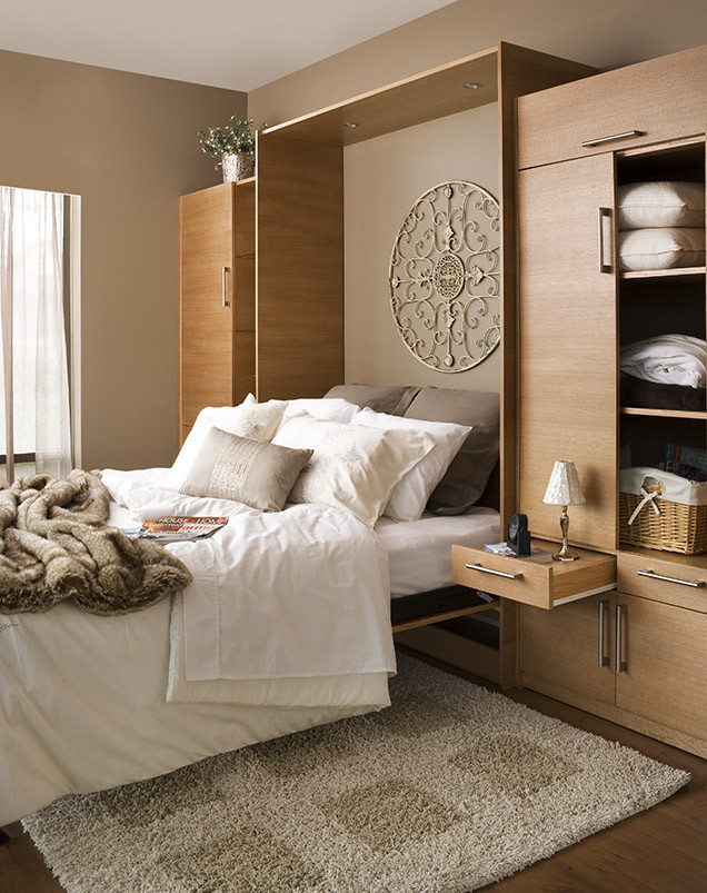 Queen Murphy Bed Bedroom Contemporary with None 1
