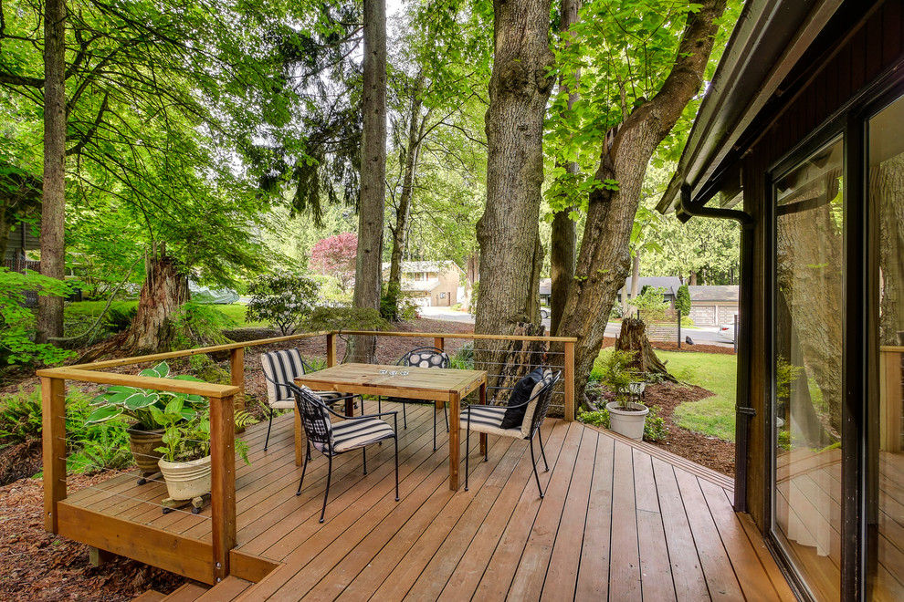 Railings for Decks Deck Traditional with Backyard Bark Mulch Deck