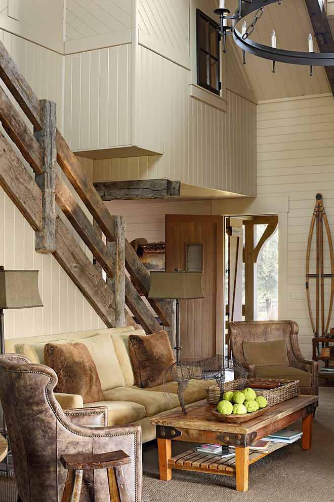 Railings for Stairs Living Room Rustic with Area Rug Earth Tone