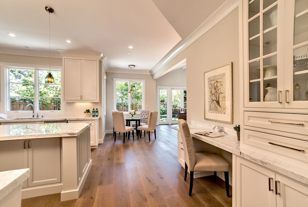 Raised Panel Doors Kitchen Traditional with Painted Inset Cabinetry Polished