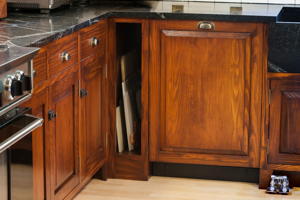 Raised Panel Doors Spaces Craftsman with Cabinets Craftsman Double Sink
