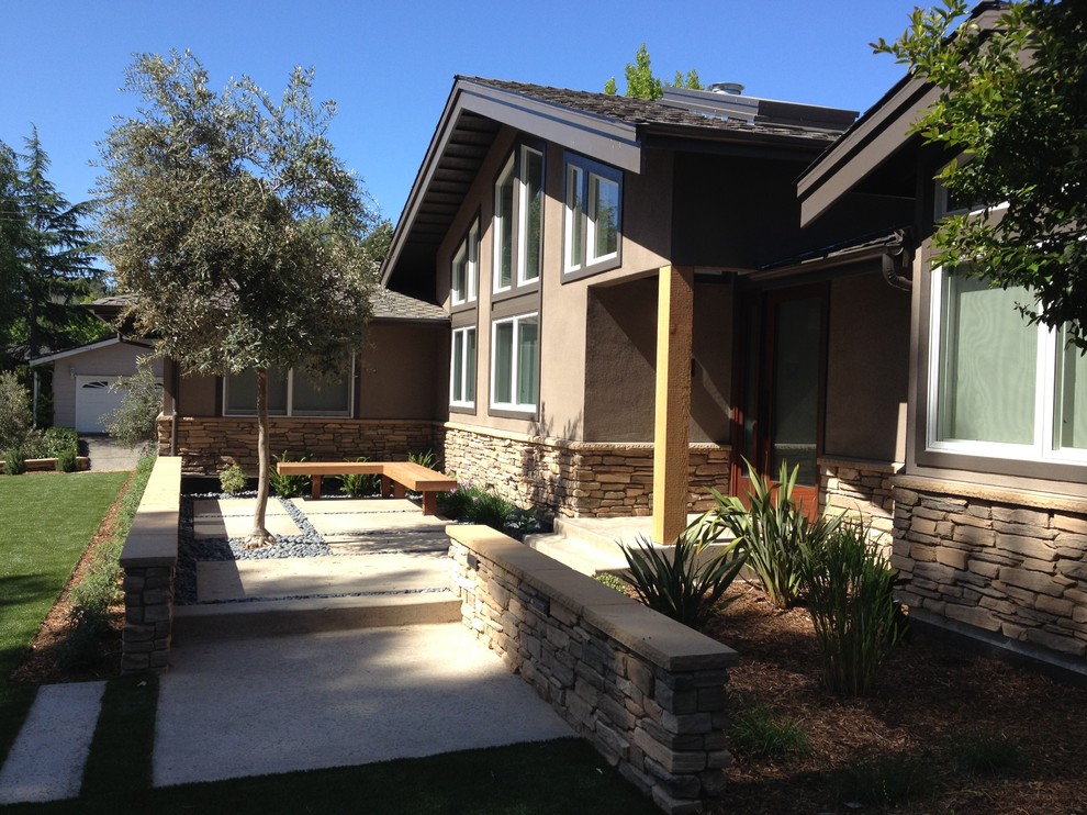 Ranch House Remodel Exterior Contemporary with Contemporary Ranch House Courtyard